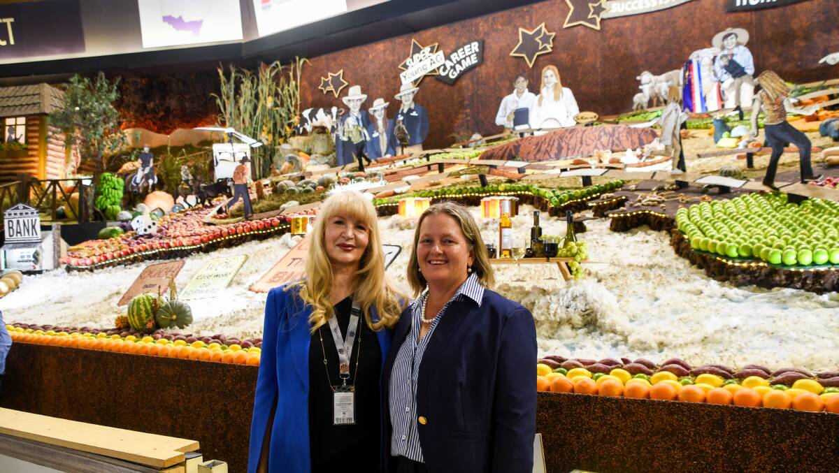 Central District designer Kristine Moore, Sydney, with Central District manager Alison Kernahan, Gloucester. Picture by Elka Devney