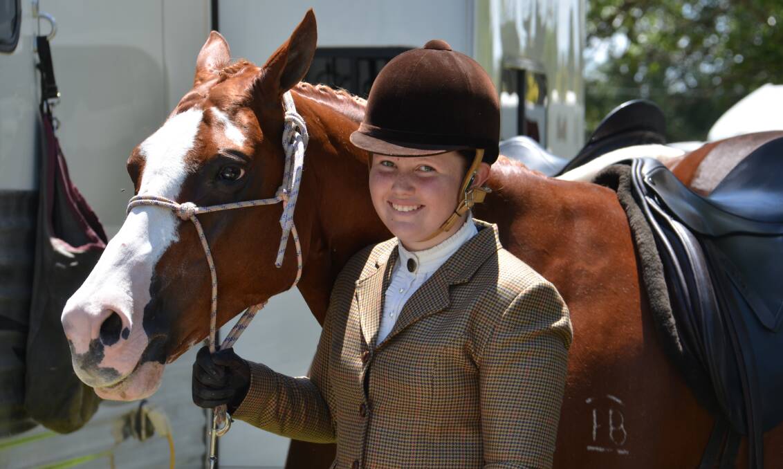 RIDING HIGH: Glen Innes girl Montana Newberry with her horse Bling were among the many competitors in the highly popular horse events.