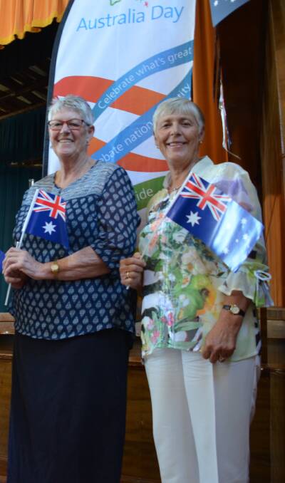 Ready for action: After months of preparation, committee members Jan Lemon and Lyn Schumacher are ready for Glen Innes' annual Australia Day ceremony.
