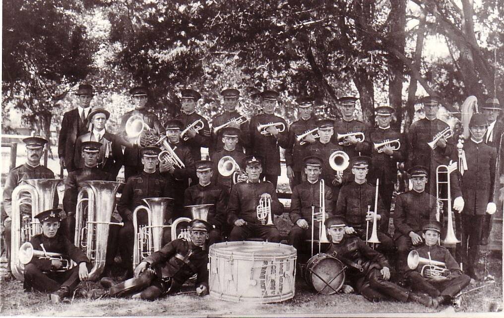 Brass beginnings: Frank Coughlan (seated second from right) went on to great things in music. His father William is in the centre with the cornet.