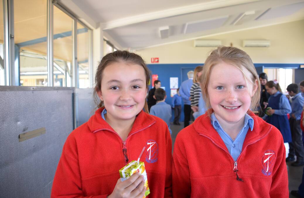 NAPLAN CELEBRATION: Halle Sharman and Phoebe Donnelly