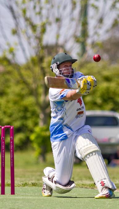 BIG HITS: Dean Swaffer played some big shots during last Saturday's 20/20 clash at Lynch oval. Picture: Tony Grant.