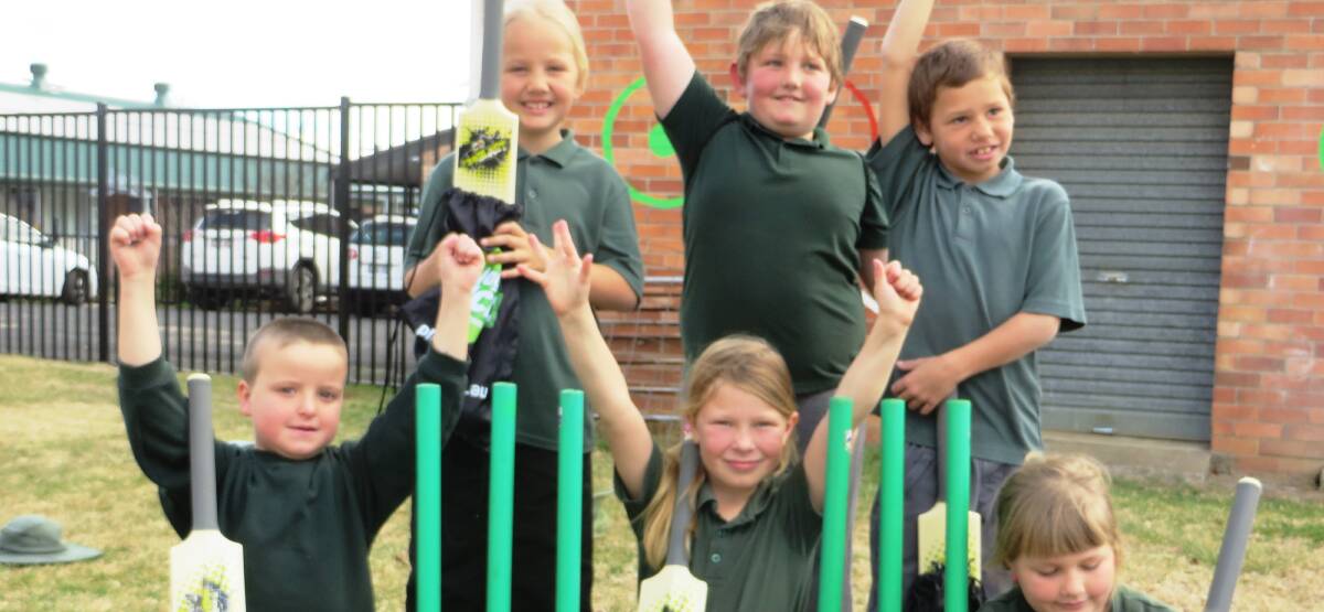 CRICKET: Glen Innes West Infants School after they recently learnt how to bat, bowl and field as part of the Milo In2Cricket Program.