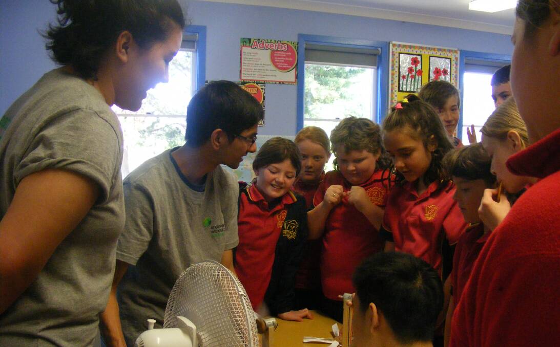 COOL SCIENCE: Engineers Without Borders visited Redrange Public School recently and showed practical scientific applications.