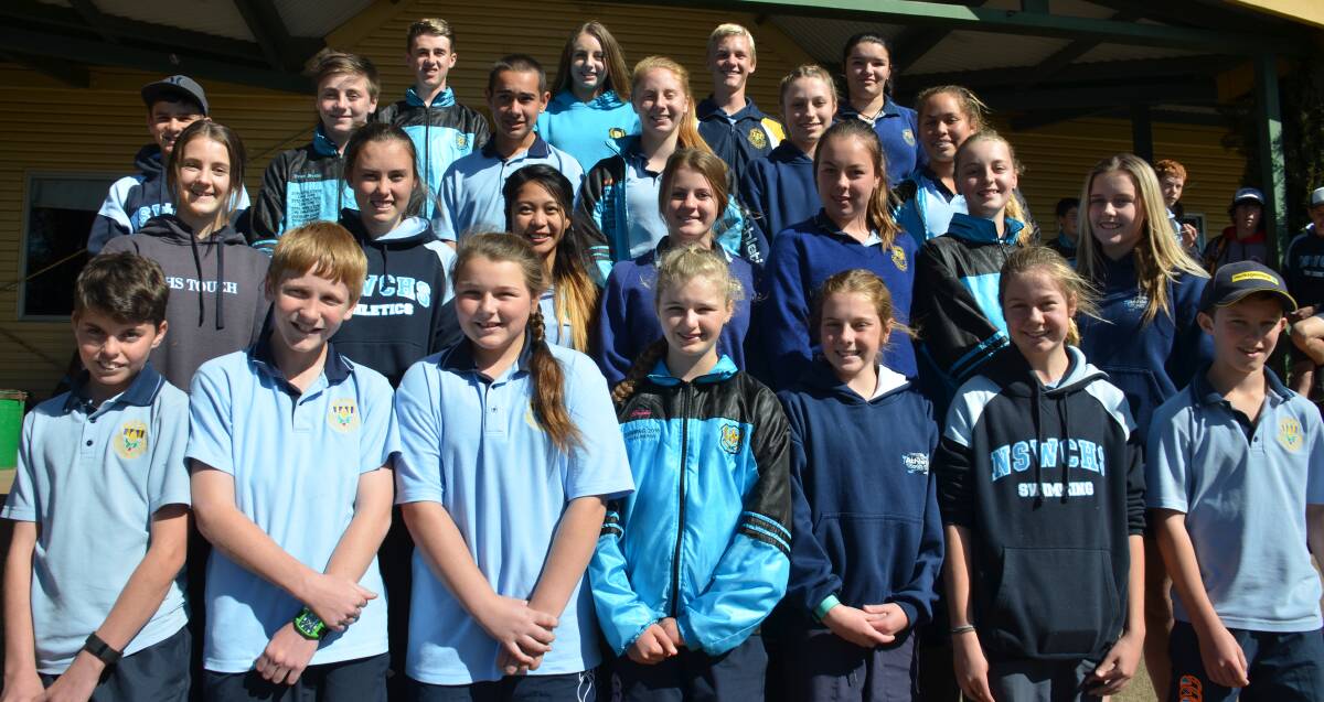 GO TEAM: Most of the athletes who will be representing Glen Innes High School at the state finals in Sydney.