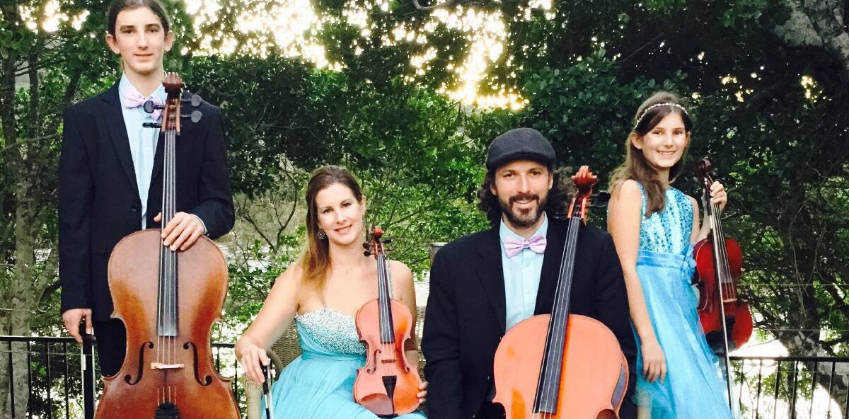 FAMILY: Sarah, Joel, Heath and Ashleigh will perform a wide repertoire for locals at the New England Club.