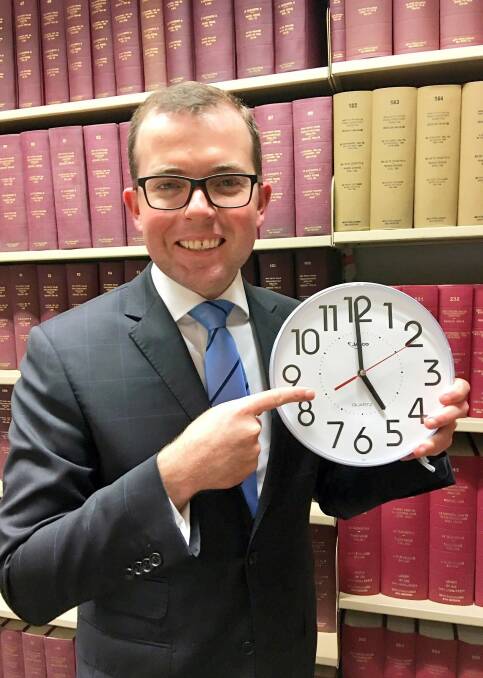 TICKING AWAY: The moments that make up a dull day, Northern Tablelands MP Adam Marshall wants less daylight during summer