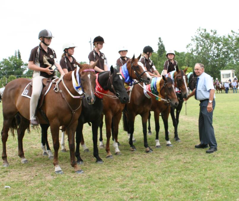 Glen Innes won the Tenterfield Pony Club Trophy for the highest point-scoring club in dressage, presented by Keith Willcocks.