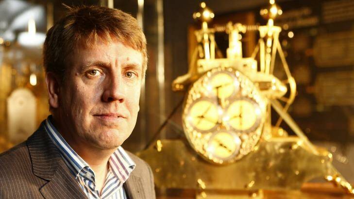 Rory McEvoy,Curator of Horology at the Royal Museums Greenwich at the Ships, Clocks & Stars exhibition
 Photo: Daniel Munoz