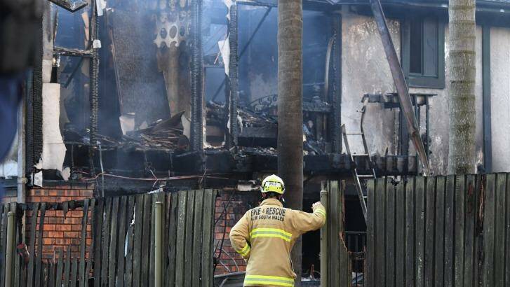 A woman has died in a house fire in Paringa Place in Bangor. Photo: Peter Rae
