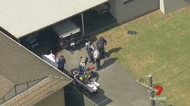 A man has died after he was shot multiple times outside a Georges Hall home in Sydney's south west.  Photo: Seven News