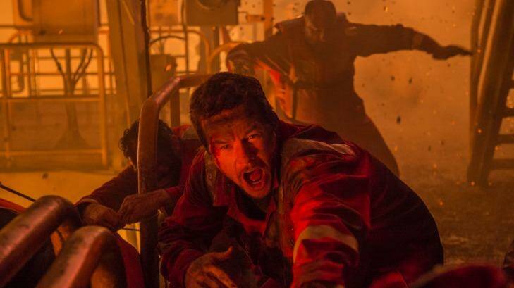 Spectacular explosions and fires: Mark Wahlberg in Deepwater Horizon. Photo: David Lee