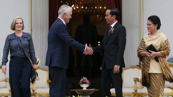 Prime Minister Malcolm Turnbull met with Indonesian President Joko Widodo in Jakarta in 2015. Photo: Andrew Meares