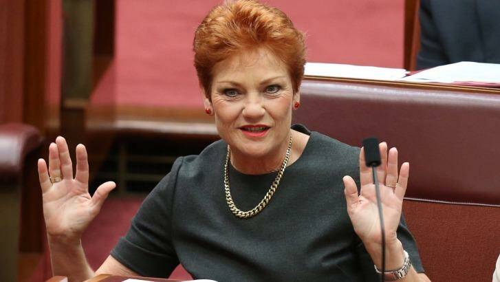 "Stop, stop, don't go any further otherwise I'm outta here": Pauline Hanson impersonated Rod Culleton in a radio interview. Photo: Andrew Meares