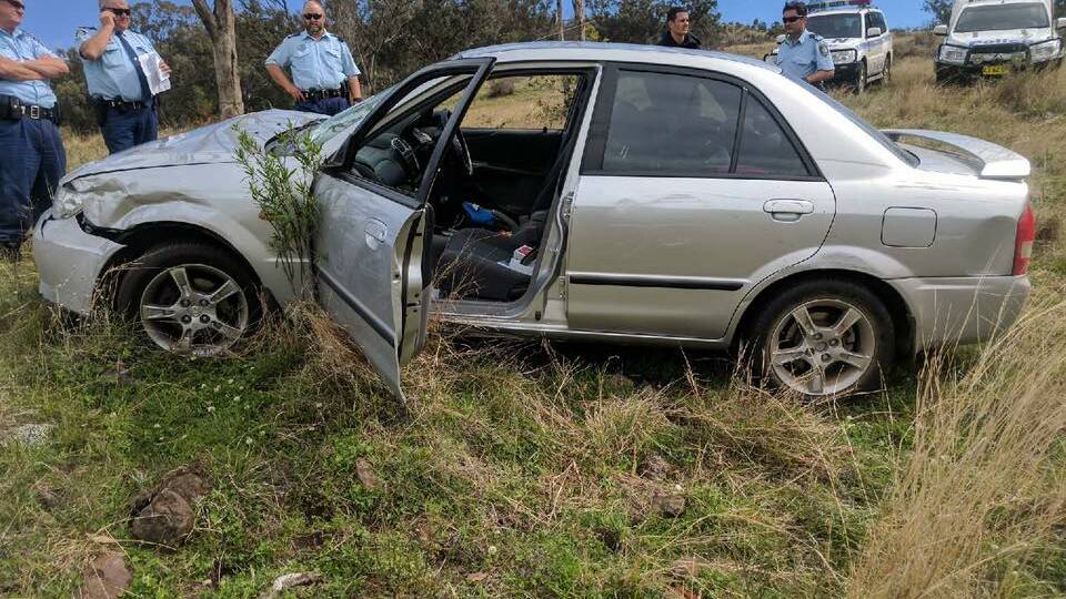 The car after the chase. Picture: NSW Police.