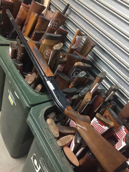 Some of the guns handed in to the police in the recent amnesty.