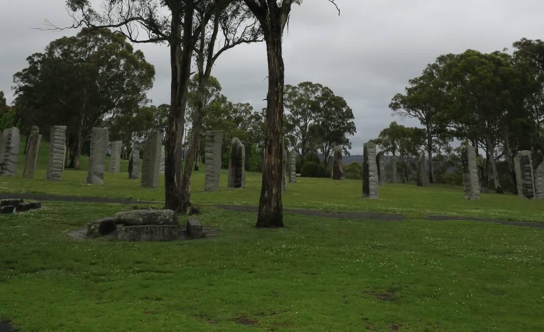 The Standing Stones, Glen Innes, reminiscent of ancient stone circles in St David's own country.
