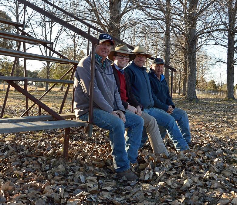 (Left to right): Richard Gilder, Adam Marshall MP, Robert Walker and
Paul Macrae on the soon to be gone seats.