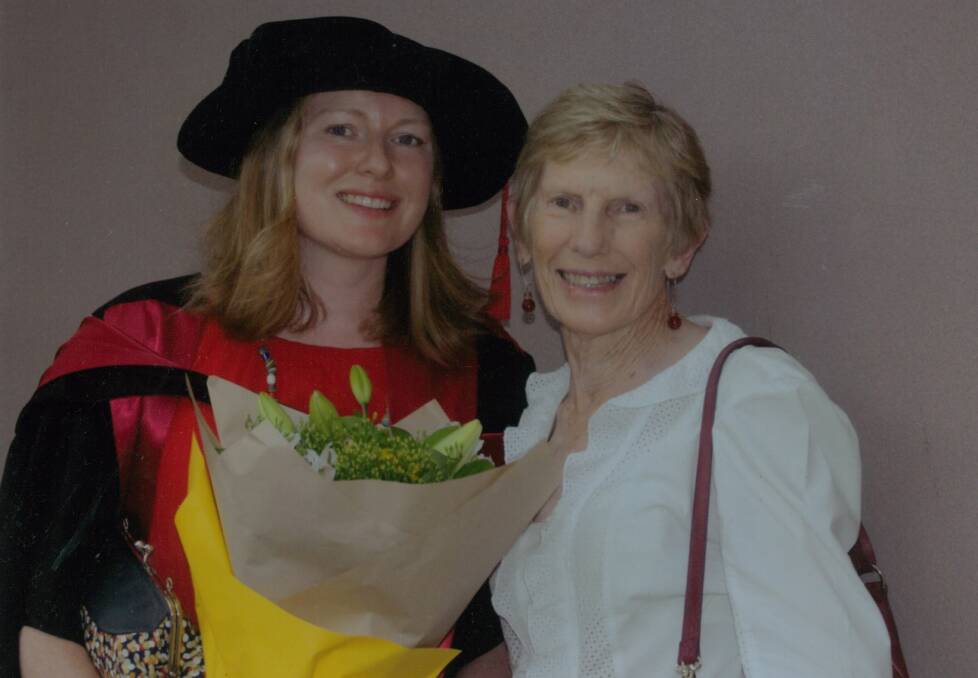 GRADUATE: Lucie with Barbara Newsome at her graduation after she finished her thesis.