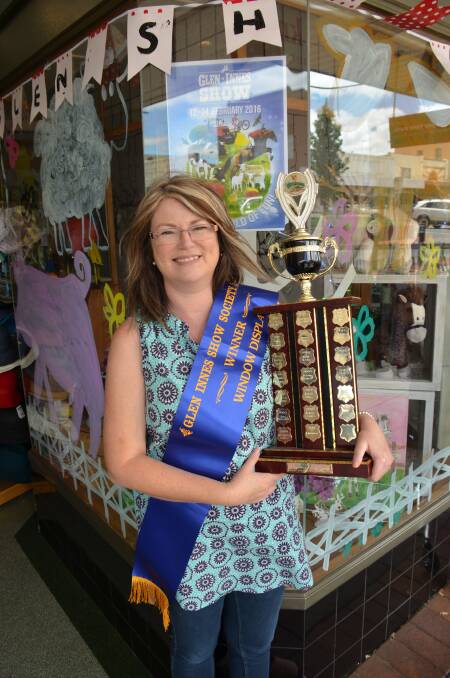 This year’s winner of the Best window display for Glen Innes Show week was won by Mel Lindsay and the Bees Knees in Grey Street.