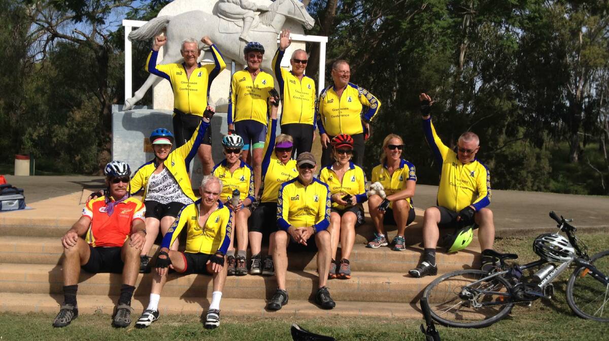 Happy riders at the end of last year's ride