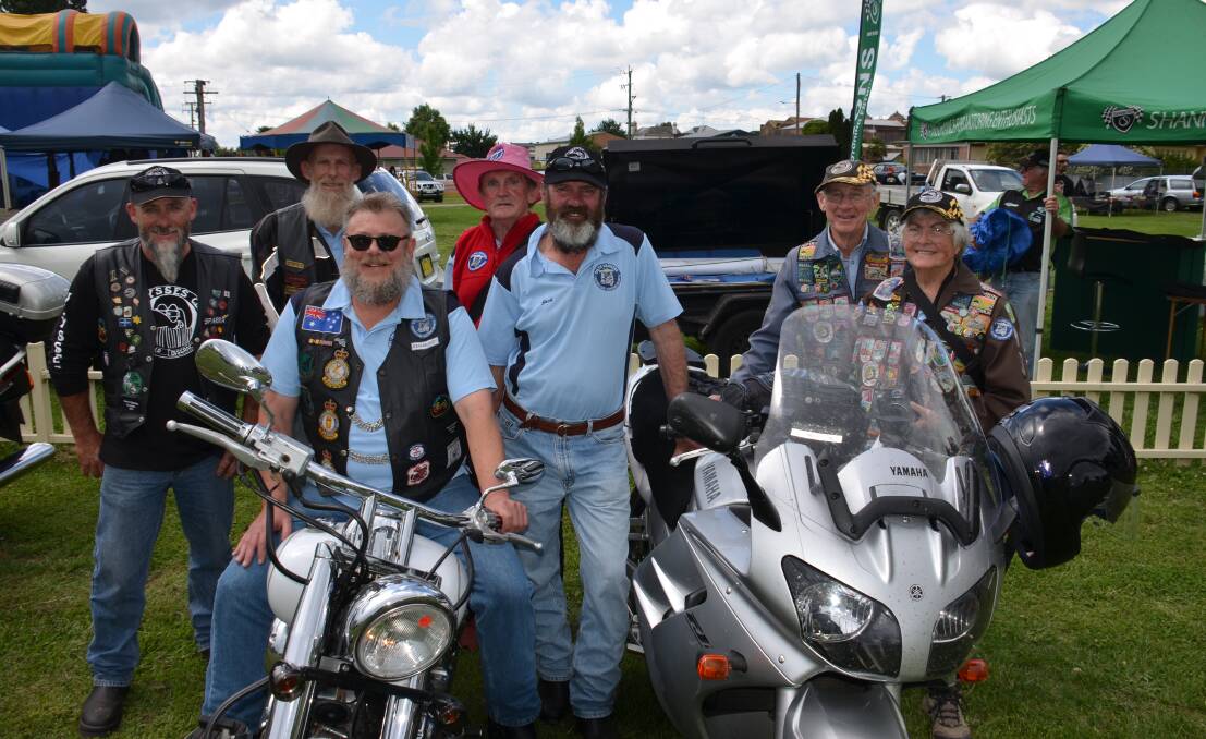 A few Members of the Glen Innes Ulysses club at last weekend's Meet n Greet; Left to Right Stephen Parry, Mark Caldwell, Jeff Mckinlay (sitting), David Short, Jack Parry, Kevin and Jenny Oliver.