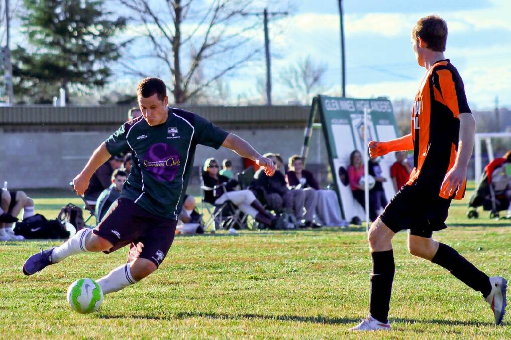 ON THE OFFENSIVE: Daniel Leabeater makes a dash across field duiring last weekend’s match.