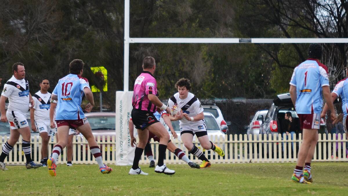 o Last chance: Toby Shannon heads into the fray in last week’s reserve grade match.