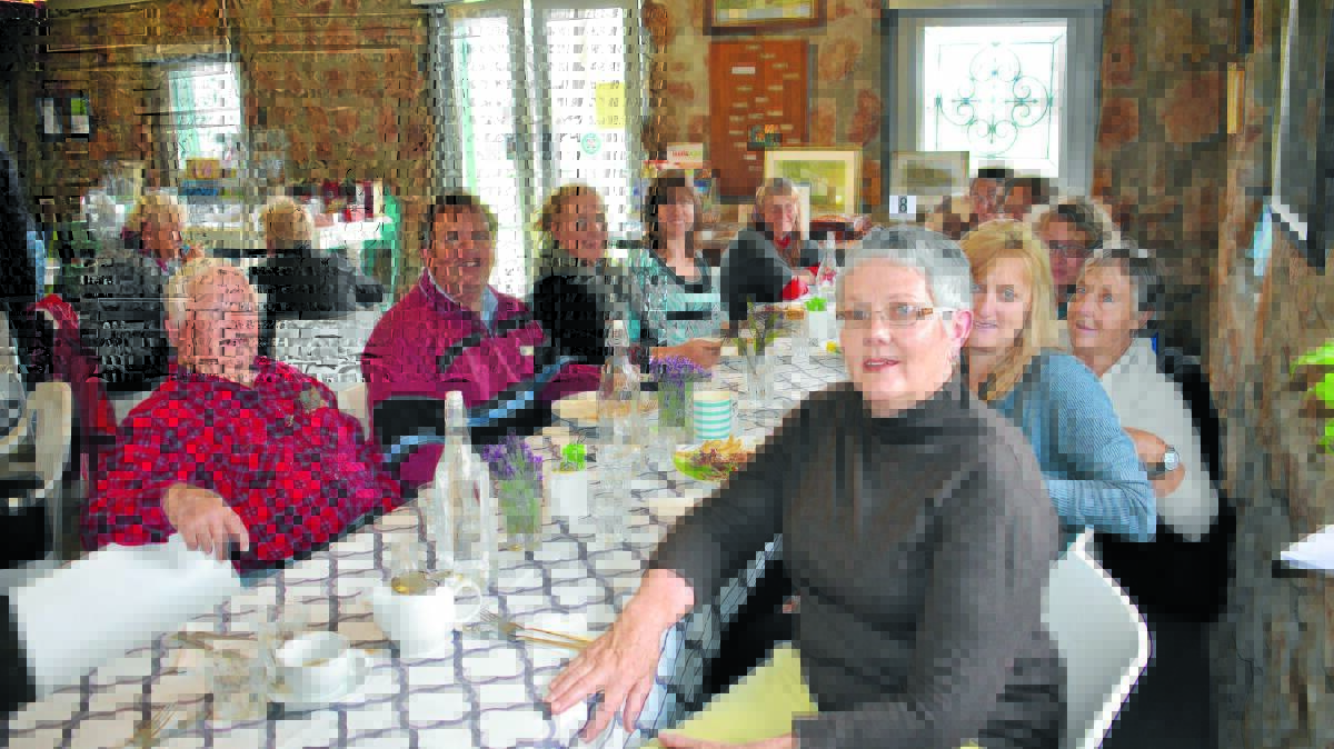 o Circle of support: At the Glen Innes carers lunch at Crofters Cottage last Wednesday along with Margaret Correy (in foreground) were (clockwise from left) Franz Webel, Ron Webel, Annie Green, Jennifer Chapman, Bronwyn Maynes, Kristy Newberry, Trish Kirkman, Anna Miller, Kath Symons and Glen Innes Severn Council’s local aged support services supervisor Jane Claxton.