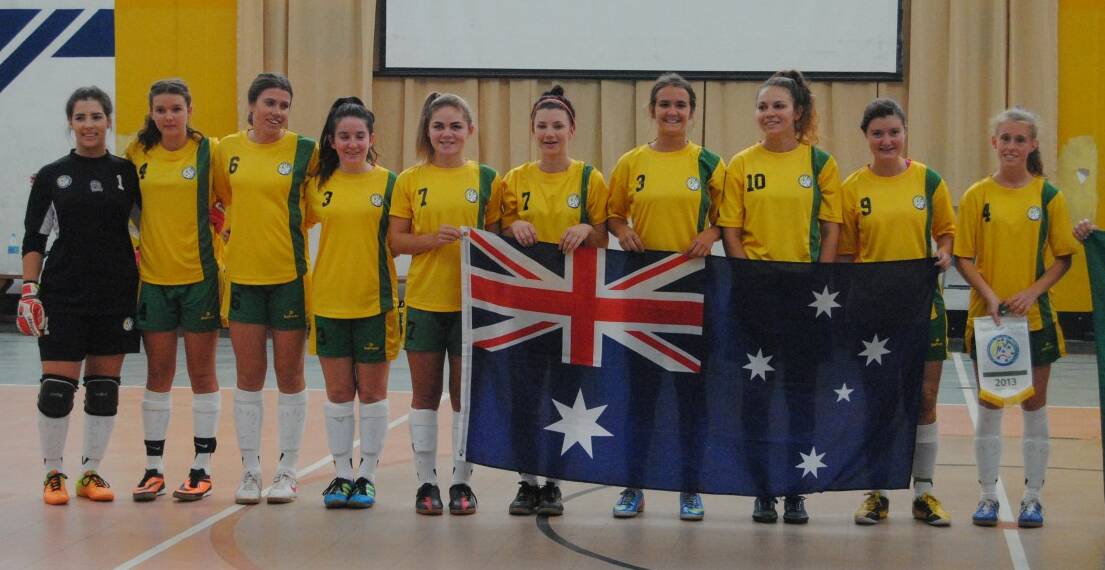 o Nation’s reps: The Australian under 15s Australian Futsal team competing in Brazil.
