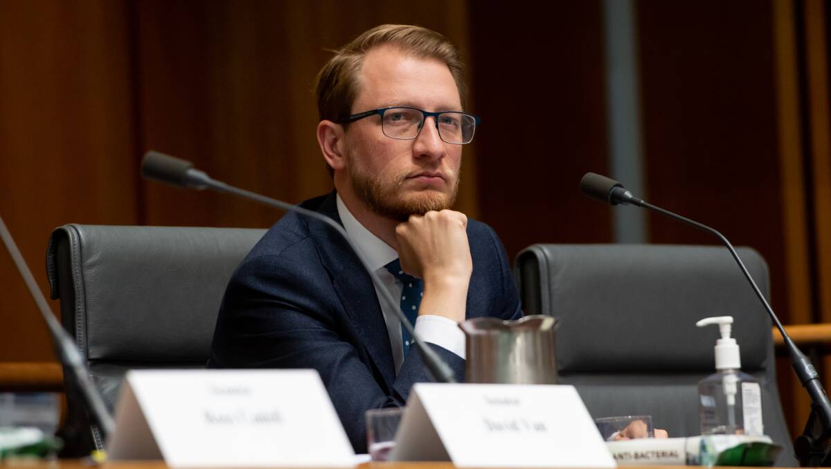 Liberal senator James Paterson is chairing a committee into foreign interference through social media. Picture by Elesa Kurtz