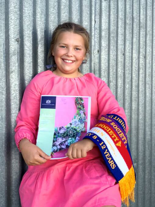 Proud as punch: Dedicated Glen Innes Show exhibitor Allegra Pinferi, 9, has now added Sydney Royal Easter Show success. Photo: Supplied.
