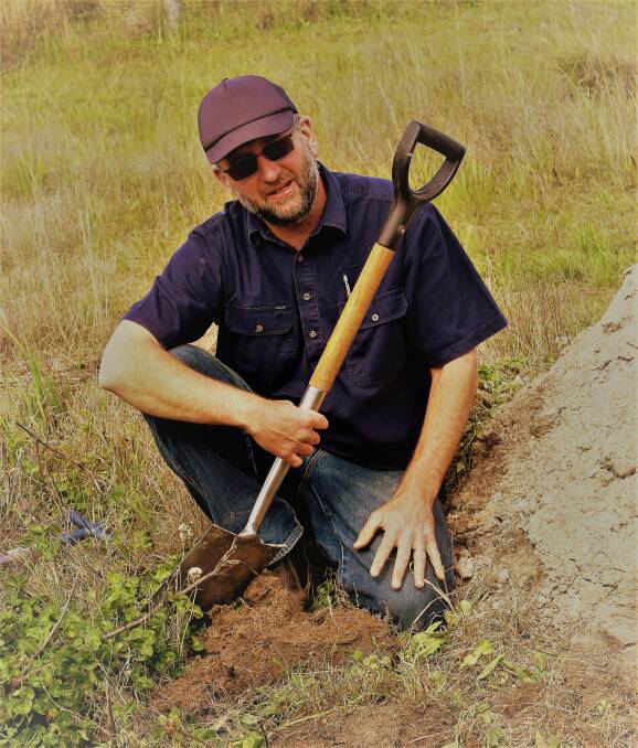 Soil scientist David Hardwick at the soil pit from a previous workshop in Ashford.