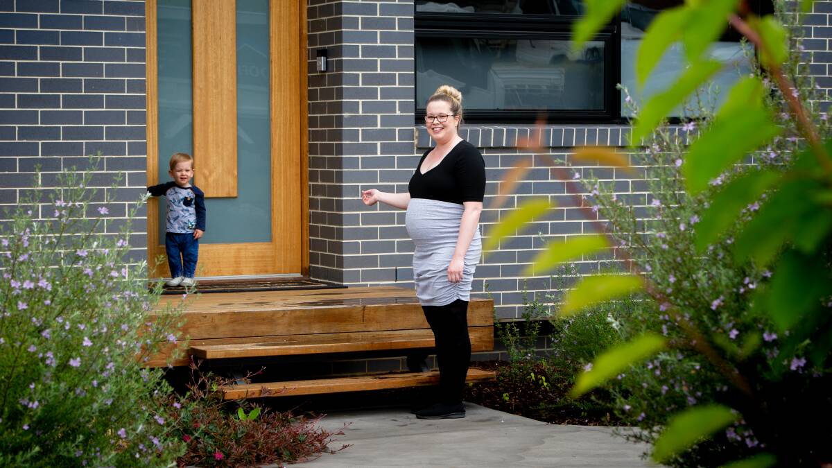 Aami Mills with son Oliver, 18 months. She said a conversation with her midwife was fundamental in her decision to get the vaccine. Picture: Elesa Kurtz 