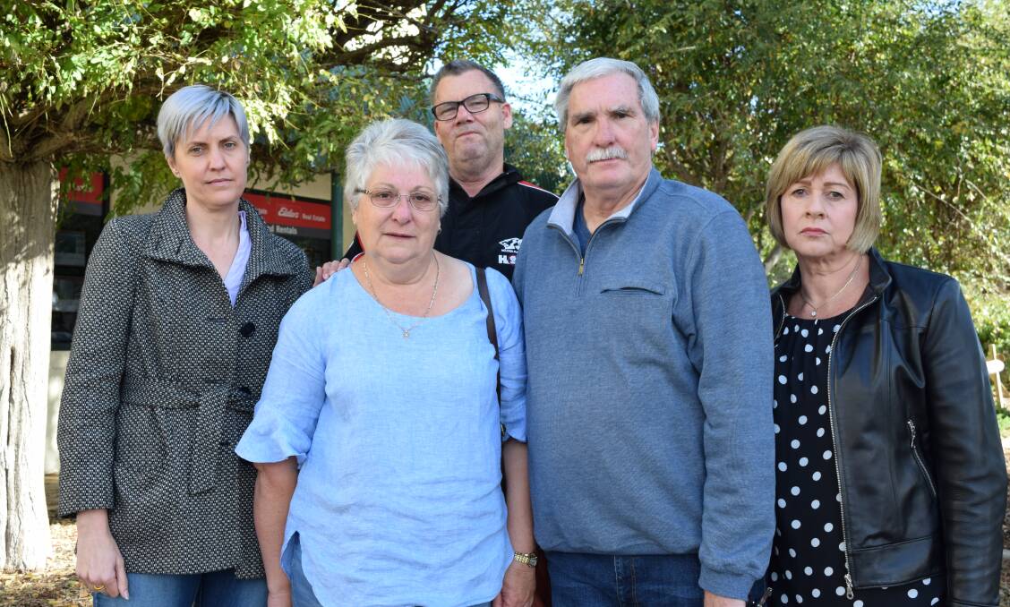 Retirement troubles: Peter and Shelley Bosustow (right) pictured with other Mandurah residents and family members affected by the collapse of Sterling First. Photo: Carla Hildebrandt.