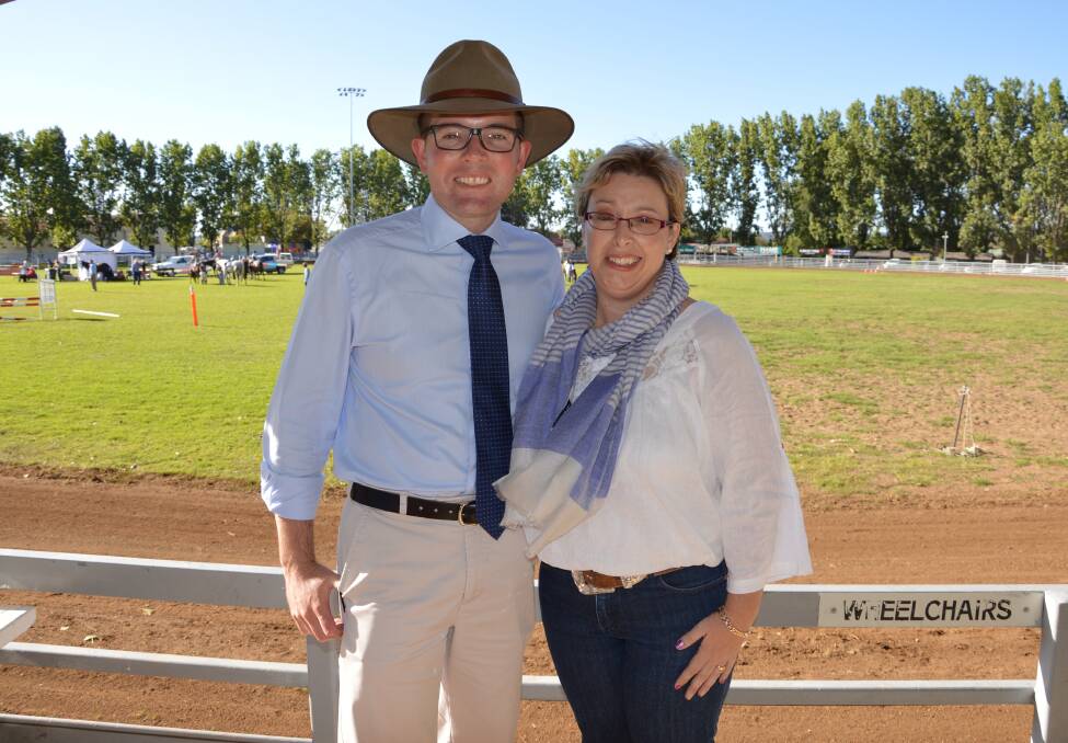 RECOGNITION: Northern Tablelands MP Adam Marshall and Friendly Faces, Helping Hands chief executive officer Kelly Foran, last year when she was nominated for the REX Airlines Regional Woman of the Year Award. 