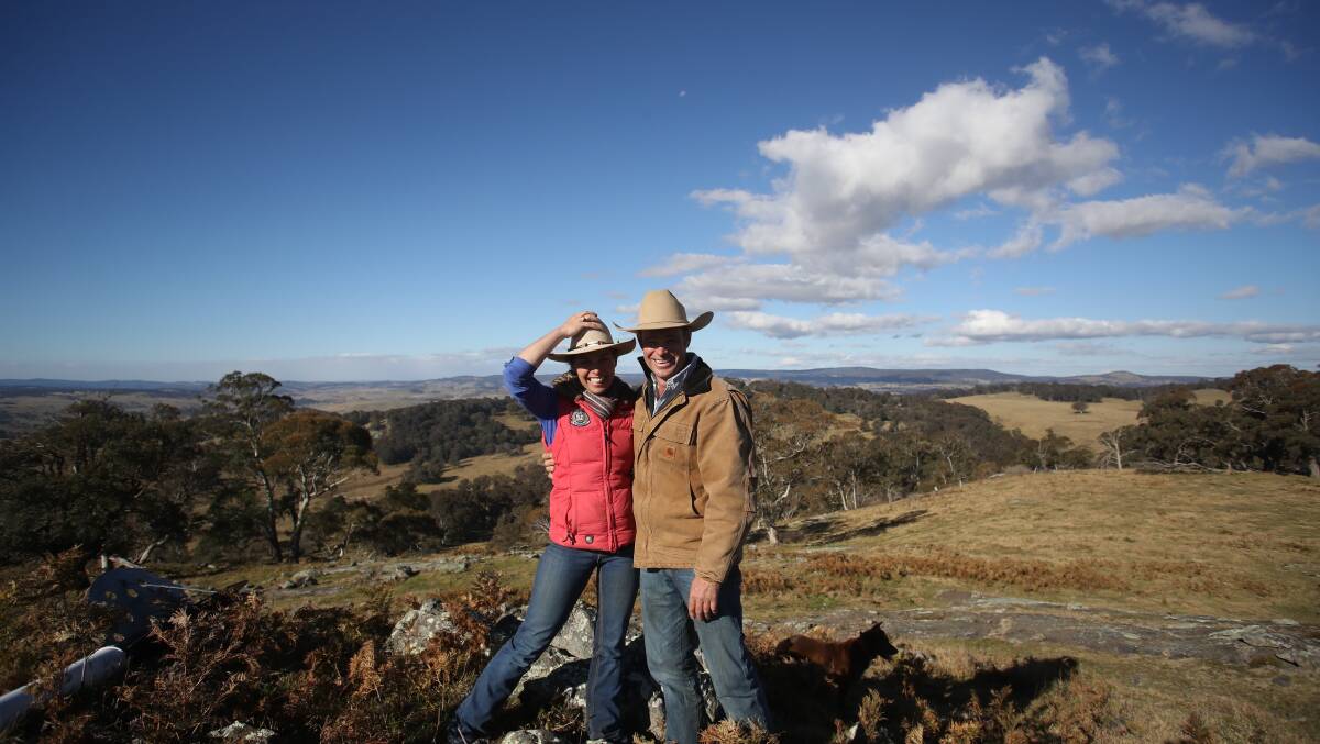 TOP FORM: Ben Nevis co-principle and veterinarian Stu Halliday and Erica Halliday. Ben Nevis is known as the premier supplier of yearling Angus bulls in Australia. 