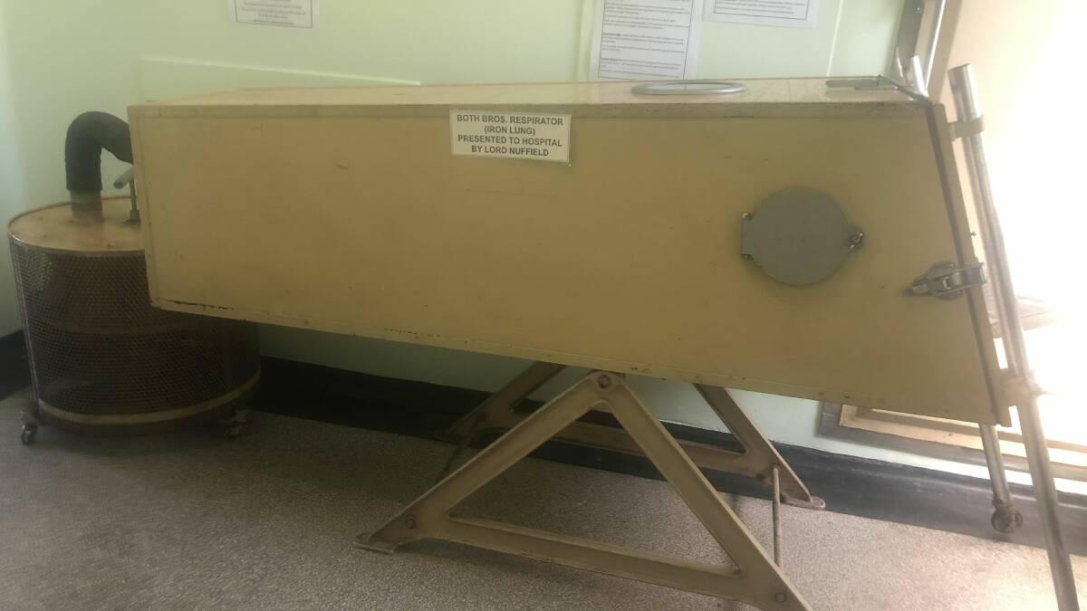 RELIC: An iron lung, used for polio patients, on display in the Jeannie Ross Fraser Memorial Medical Wing at The Land of the Beardies Museum. Picture: Supplied