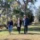 Inverell Health Services Manager Kath Randall, Hunter New England Health Tablelands Sector Operations Manager Catherine Jones and Northern Tablelands MP Adam Marshall inspecting the site where the new units will be built in the coming weeks.