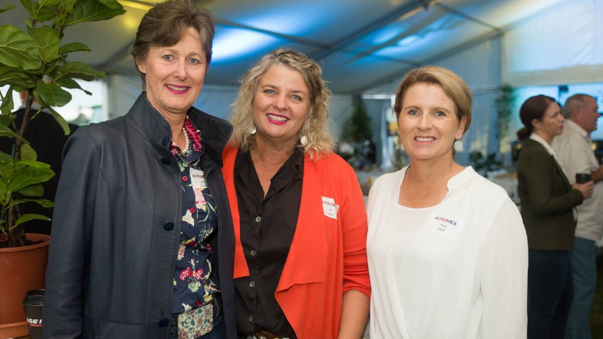 Jane Newsome with breakfast organiser Jo Capp and fellow guest speaker Heidi Smith, at the Primex Women in Business Breakfast.