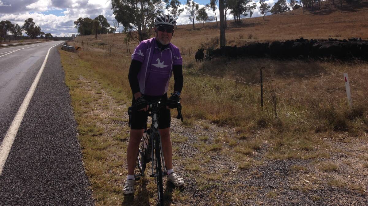Randal Bishop, who lost his daughter to an aggressive tumour in 2009, is leading a the Bridge to Bridge Cycle Charity Ride to raise funds for the Cure Brain Cancer Foundation. Picture: Supplied