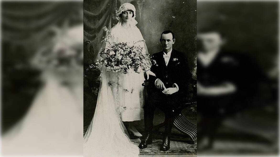 Elsie Brown and Christopher Hilton were married in March 1921, with their 