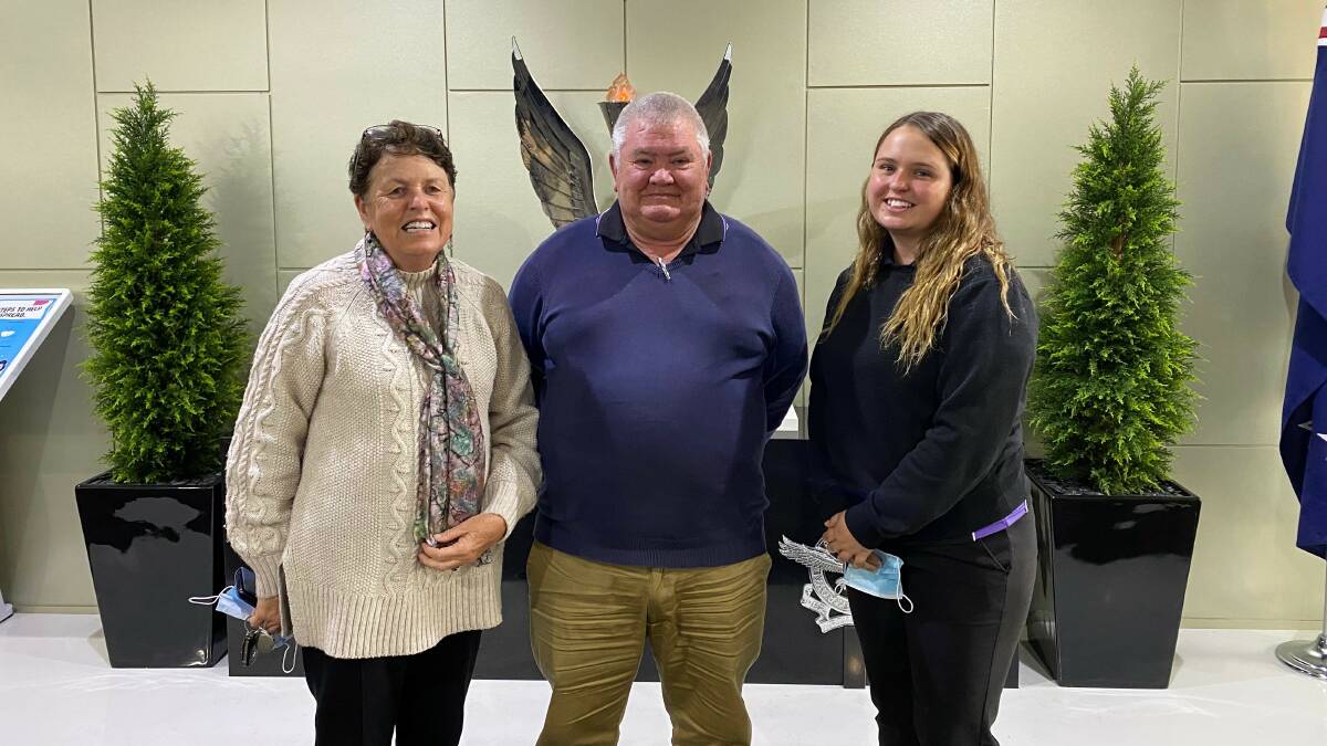 Moira Munro, General Manager Glen Innes and District Services Club Pat Lonergan, and his assistant Bree Simpkins.