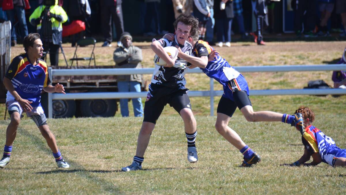ON THE WINNING SIDE: Charlie Ralph in the under 14s 24-10 victory over Moree at Guyra on Saturday.