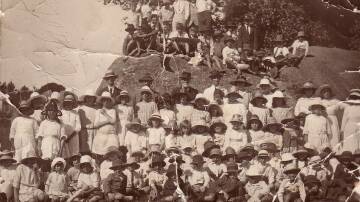 Presbyterian Sunday School picnic at the 'Mill Paddock' c.1923. Picture: Supplied