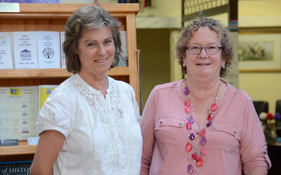 SERVICES: Glen Innes and District Community Centre volunteer Pam Foote and coordinator Brenda Beauchamp remind of services available.