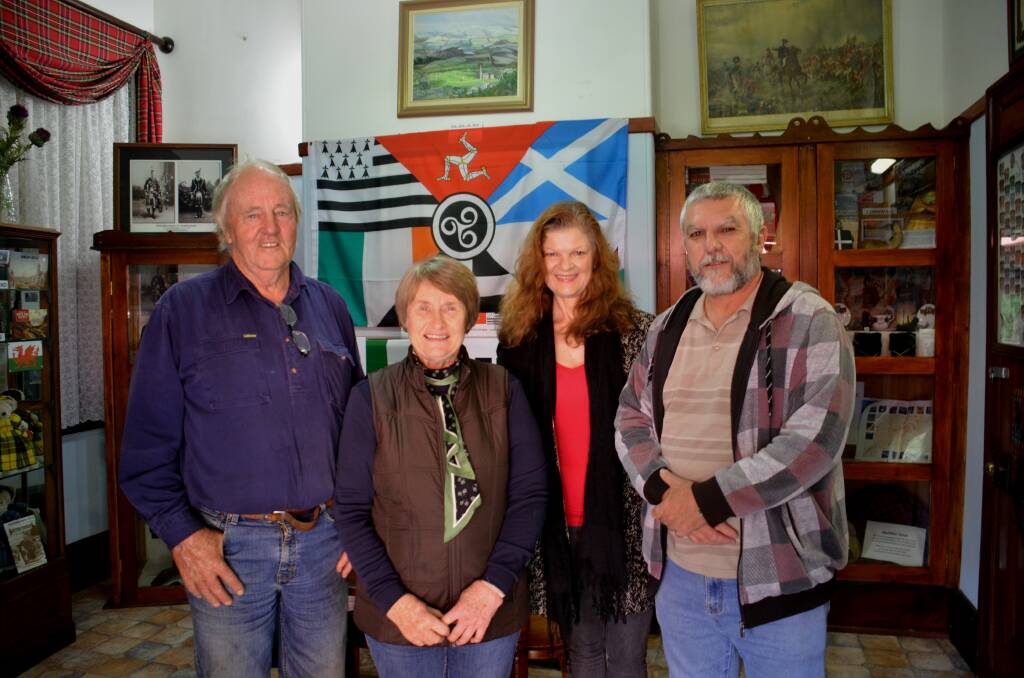 LUCK OF THE IRISH: Malcolm Wehr, Eve Chappell, Pam Grimes and Steve Gregori in the Celtic room which has an emphasis on Ireland this year as part of the 25th Australian Celtic Festival.