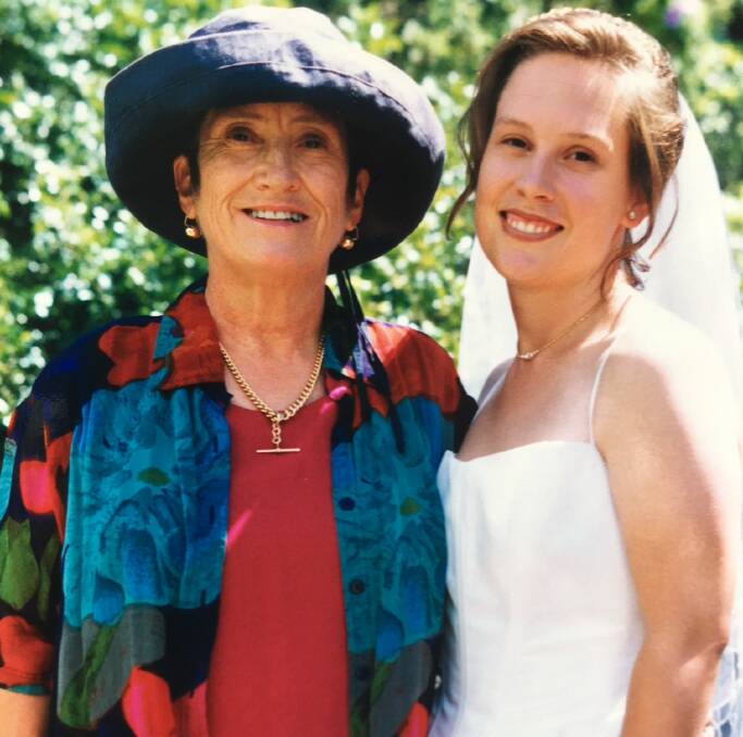 TOGETHER: Janet Flanagan with her daughter Gabrielle Maina on her wedding day. Photo: Supplied.