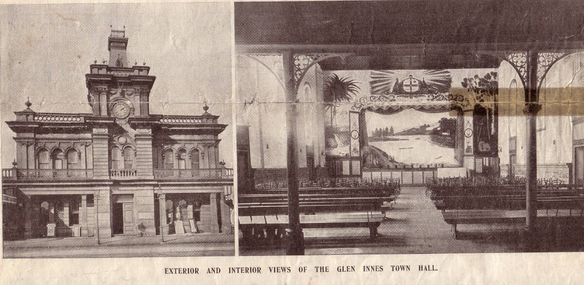 Historic snapshot: Photos of the Glen Innes Town Hall from The Queenslander publication in 1905.