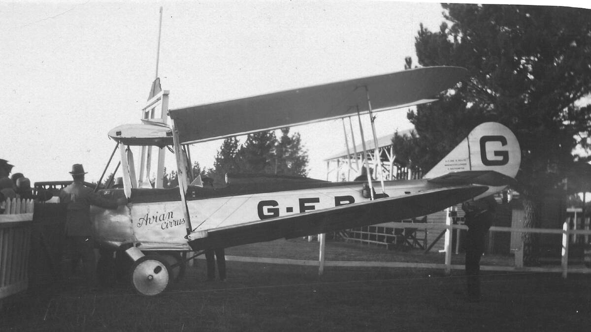 A glorious sight: Bert Hinkler and his plane were welcomed enthusiastically in Glen Innes in 1928.